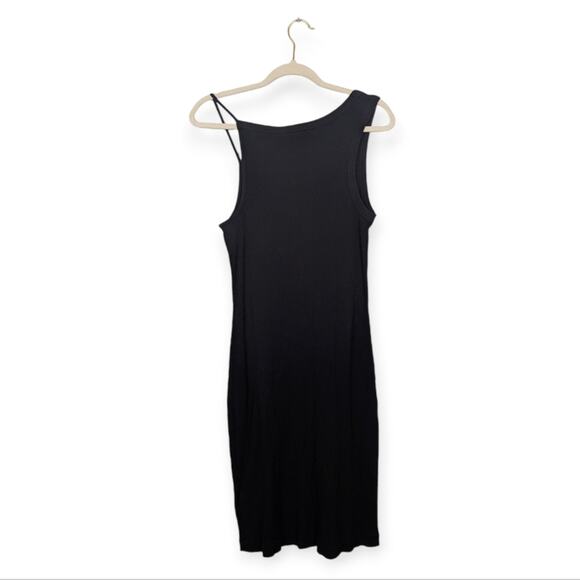 NWT John Elliott Black Cotton Ribbed Tank Dress - Picture 2 of 9